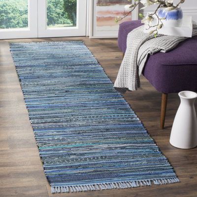 Burnette Rug Hand Woven Cotton Striped Rug