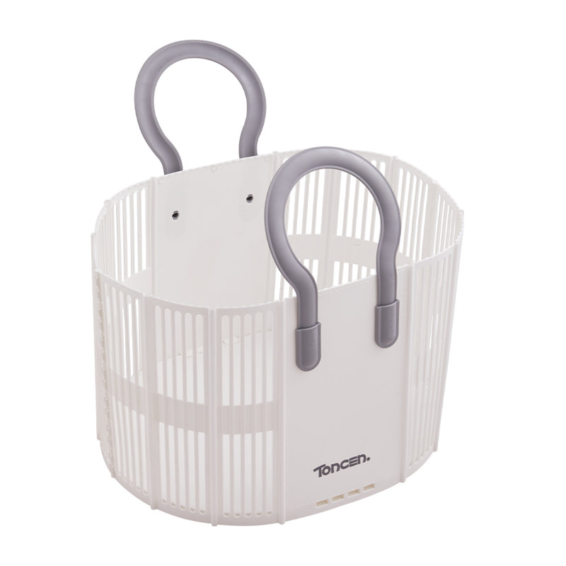 Stephone Laundry Hamper, Beige/Grey