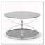 Table basse moderne en verre 31,50 "avec 2 niveaux-1691449348