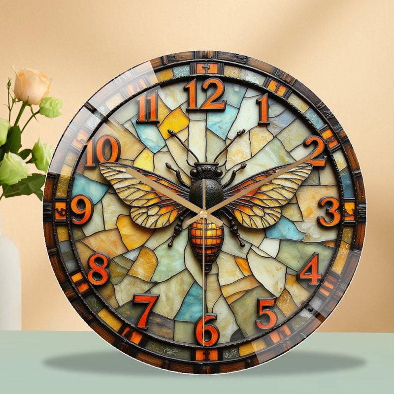 Horloge murale abeille horloge murale rétro 12 po