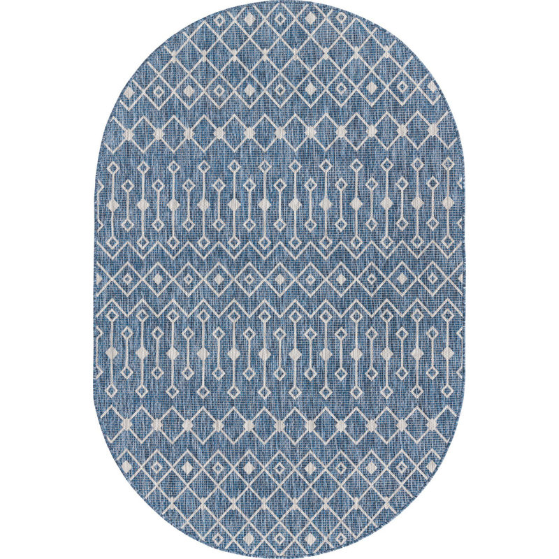 Outdoor Preen Area Rug Lakeside Color, Oval 5' x 8'