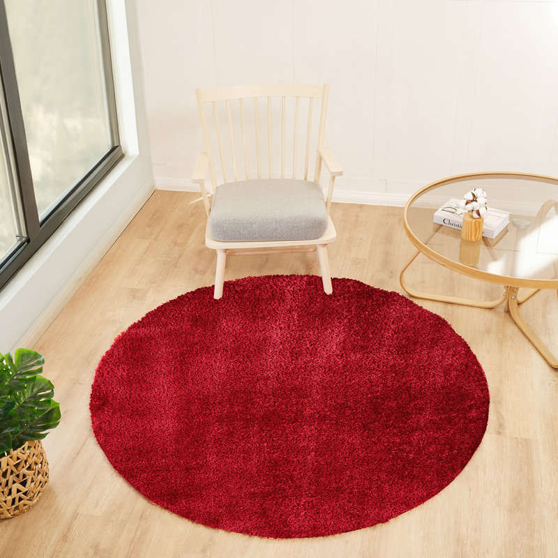 Ridout Power Loom Rug, Haute Red, Round 160 cm, Polyester