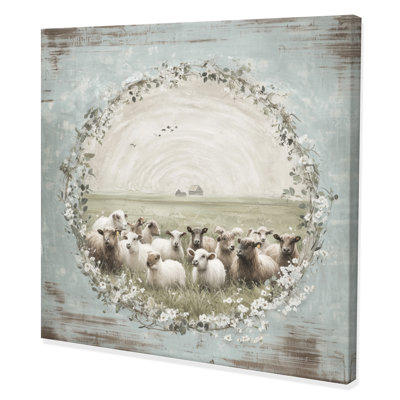 «Farm Farms Family Selfie I», reproduction d'art de ferme