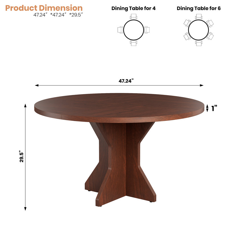 Extendable Solid Wood Base Dining Table