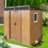 6x5 Metal Outdoor Storage Shed With Window And Transparent Plate Coffee