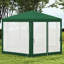 Abri de soleil extérieur hexagonal 13 'x 11' avec trous de drainage et parois latérales, filet de protection pour la détente