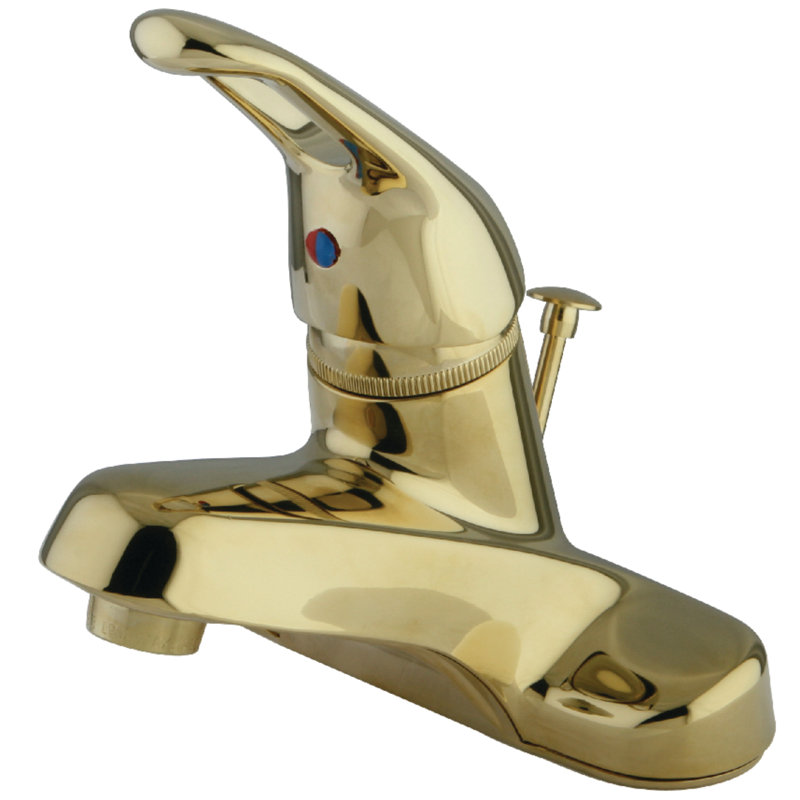 Centerset Bathroom Faucet avec mitigeur, Sans vidange, Laiton poli