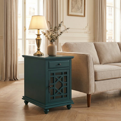 Ahmara End Table with Storage and Built-In Outlets