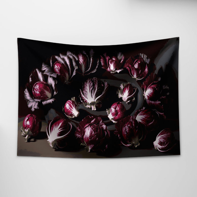 Tapisserie murale légumes Radicchio, 88 po x 104 po