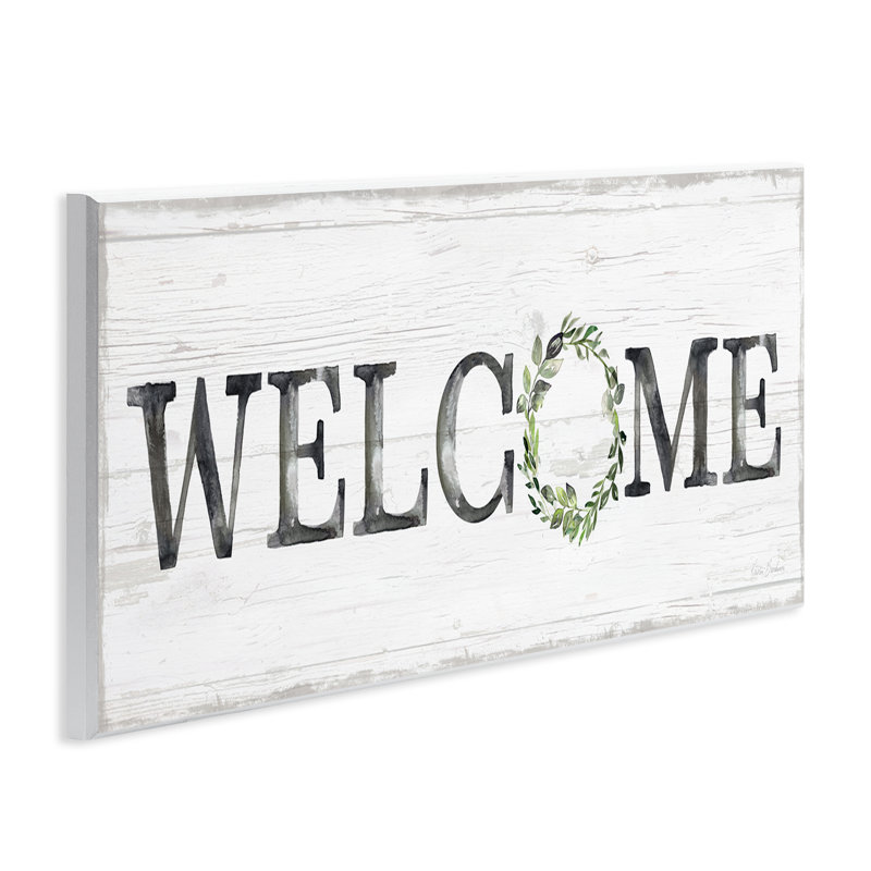 «Welcome with Floral Wreath» par Kristen Brockmon