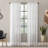 Textured Slub Anti-Dust Striped Semi-Sheer Rod Pocket Curtain Panel-44432034-44432039