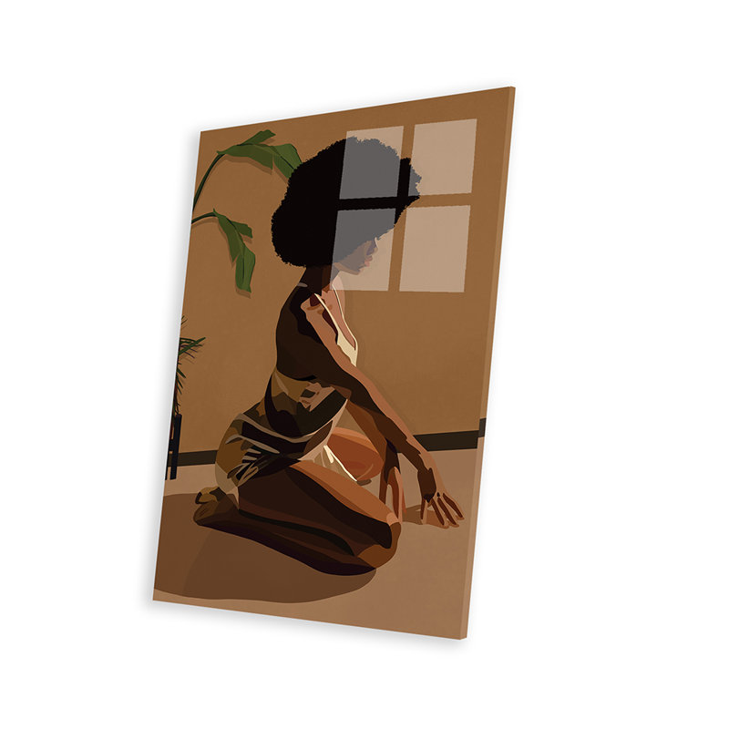 Impression de peau brune sur verre acrylique