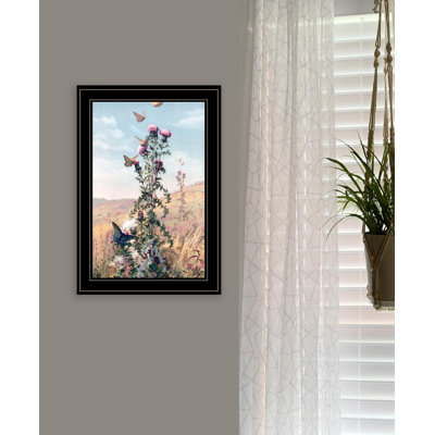 Meadow Butterflies Framed Wall Art for Living Room, Home Wall Decor By Stellar Design Studio