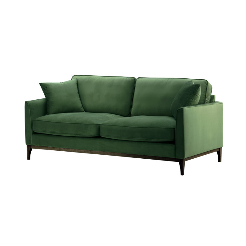 Jaaron Loveseat, 3, Dark Oak, Green