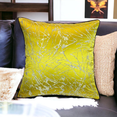 Housse de coussin géométrique réversible en satin