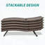 Chaise longue d'extérieur en osier 2 pièces
