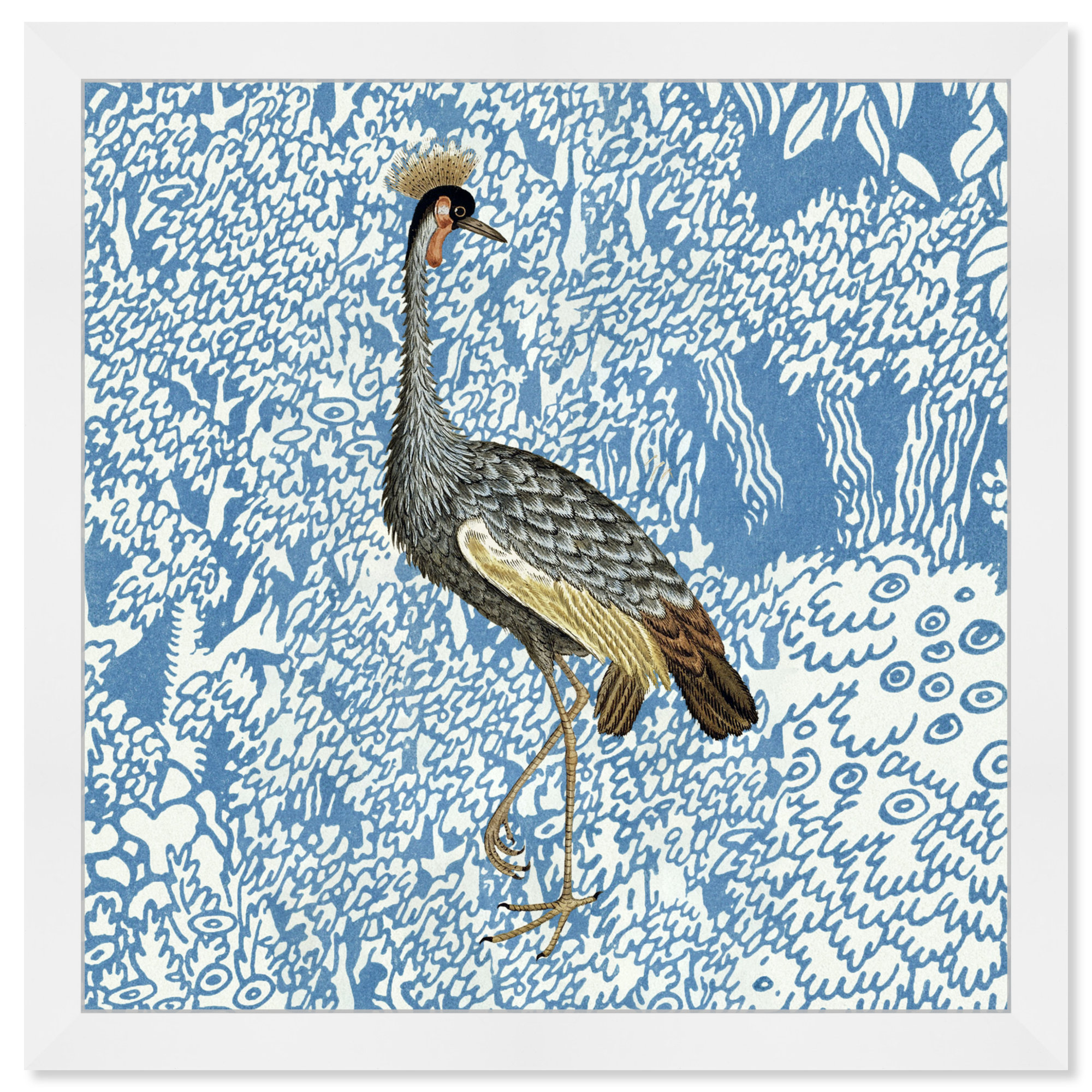 Bird Pose 2 by Oliver Gal, 18" H x 18" W x 0.5" D, White