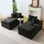 Canapé double multifonctionnel en velours noir-129598892