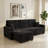 83" Convertible Sectional Sleeper Sofa with Pull Out Couch Bed,  4-in-1 Corduroy Cloud Couch with Storage Chaise and USB Charging, Black-1147092578