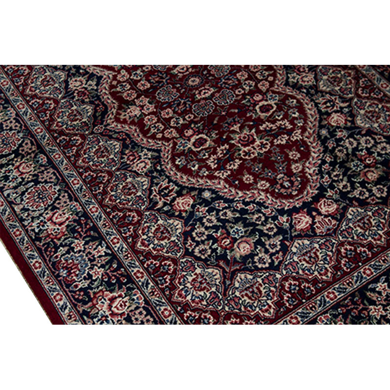 Tapis bleu marine noué à la main de haute qualité