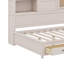 Lit de jour double en bois avec 3 tiroirs de rangement, tablette souple supérieure, tablette et ports USB-1807610993