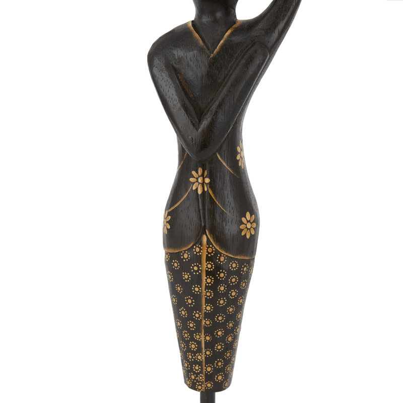 Ensemble de 3 statues en bois Eisner