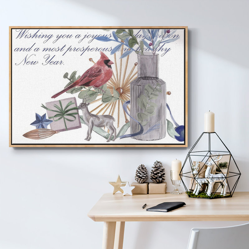 Warm Wishes Collection A, H 27 po x l 41 po x P 2 po, Bois naturel