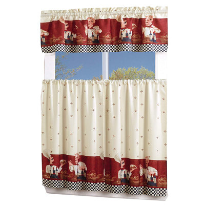 Mercato Abstract Tailored Kitchen Curtain