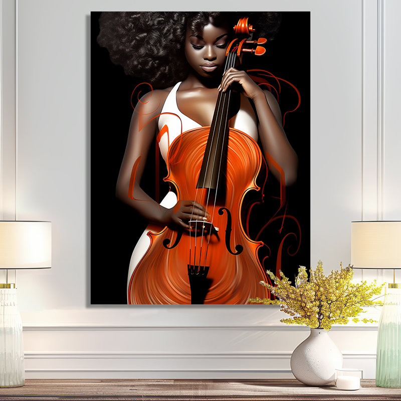 Contrebasse - décor d'art mural musicien, Métal métal, H 32 po x l 24 po x P 1 po