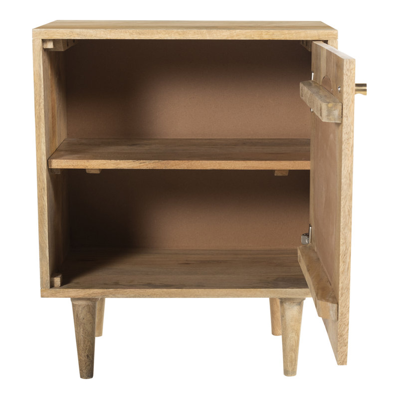 Peltz 19.75'' W Unfinished Solid Wood Nightstand, Natural