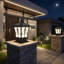 Lampadaire solaire solaire à double alimentation Ip65 imperméable avec télécommande pour cour de jardin