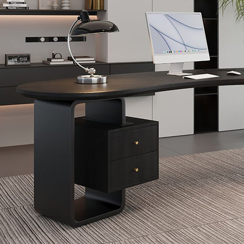 Bureau de direction moderne en forme de noix de cajou, H 29,5 po x l 78,7 po x P 30,3 po