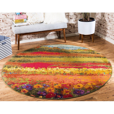 Glenarden Washable Floral Indoor Rug