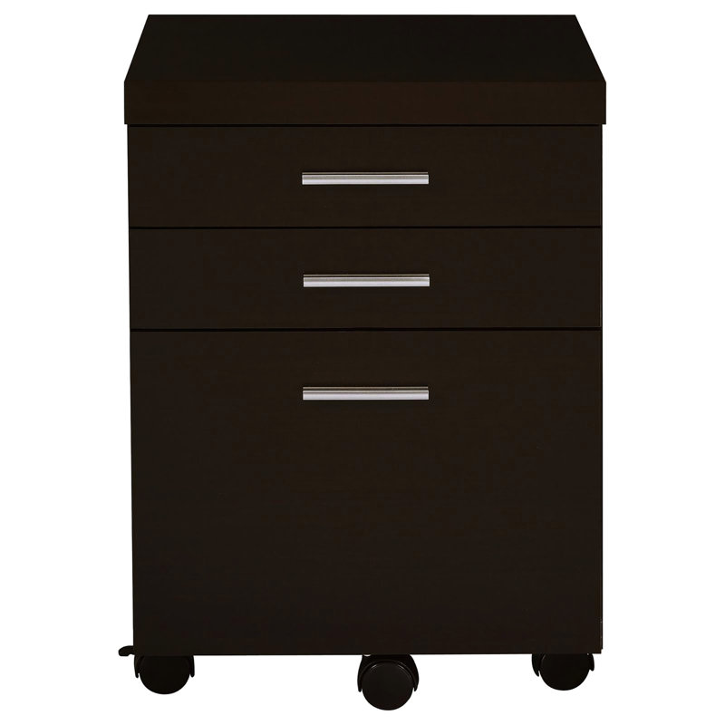Armoire 3 bureaux - Finition cappuccino pour un espace de travail moderne