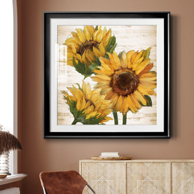 Tournesol d'été I - peinture encadrée