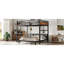 Lit double superposé double en métal de couleur rétro, détachable en lit mezzanine et plateforme, facile à assembler seul - lit de couleur, séparable pour différentes configurations de chambre, expérience de sommeil tranquille