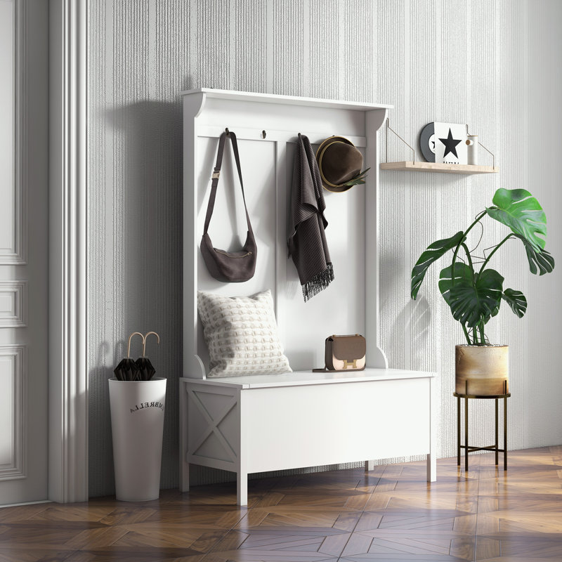 Arbre d'entrée Bibby avec banc et rangement pour chaussures