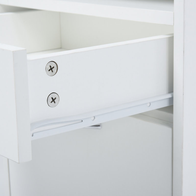 White Office Storage Unit With Drawer And Cabinet, Mobile , Offers Ample Space, Fits Under Desk Cabinet In Mobile, Desks Conveniently