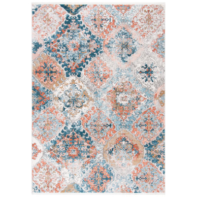 Tapis oriental bleu / rose Franek