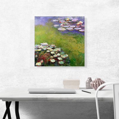 «Waterlilies» par Claude Monet - reproduction d'art sur toile tendue