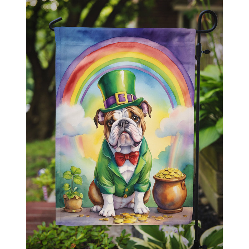 Drapeau de jardin double face en polyester H 15,5 po x l 11,25 po St Patrick's Day