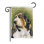 Basset hound nature quotidienne animaux à 2 côtés polyester 18,5 x 13 po drapeau de jardin