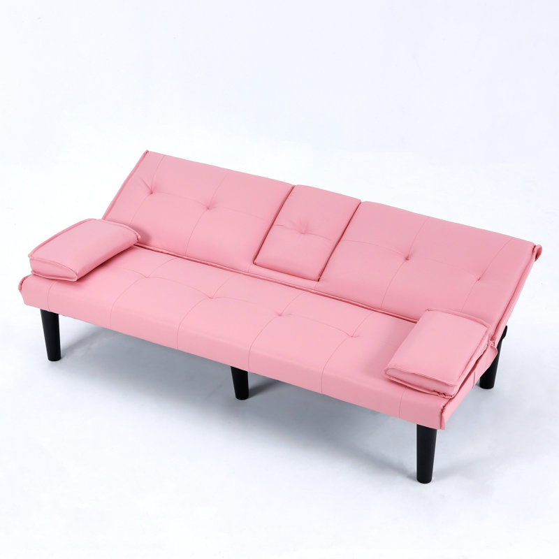 Lit rose de 67 pouces avec porte-gobelet et tissu pour utilisation durable 67, 2