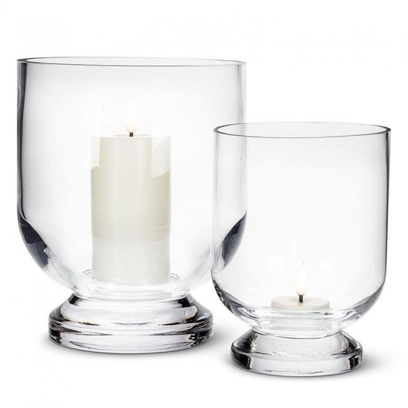 Hannmann Glass Table Vase, 7" H x 5.50" W x 5.50" D