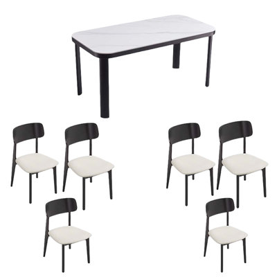 Modern simple rock plate dining table sets