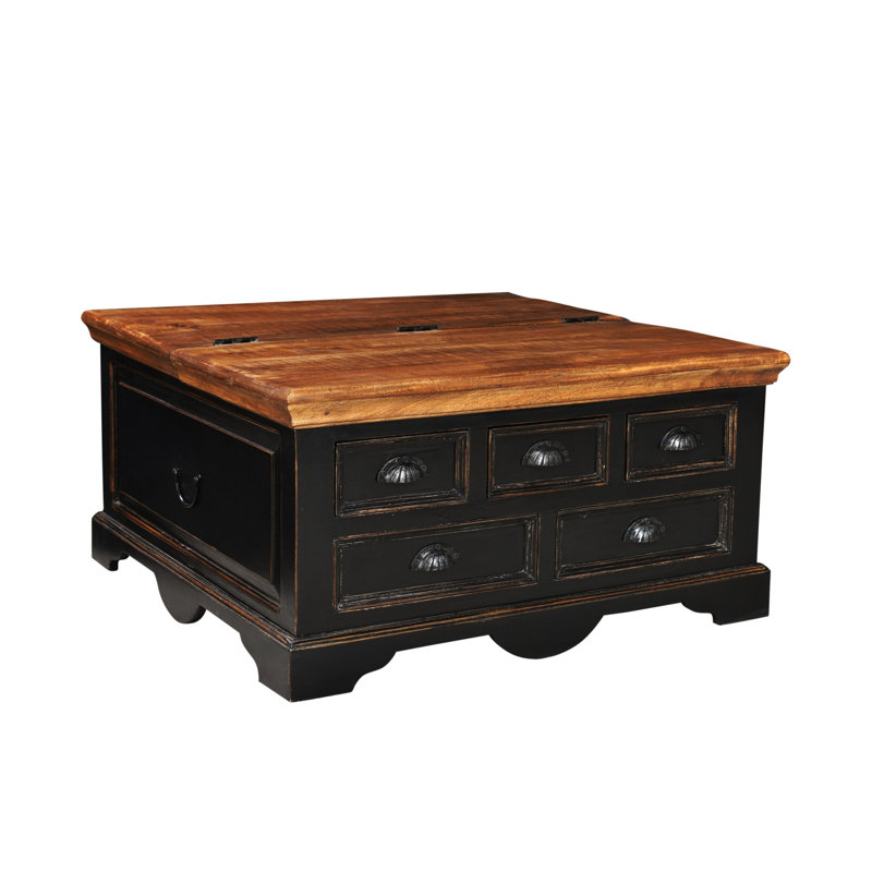 Accringt Four Leg Coffee Table with Storage