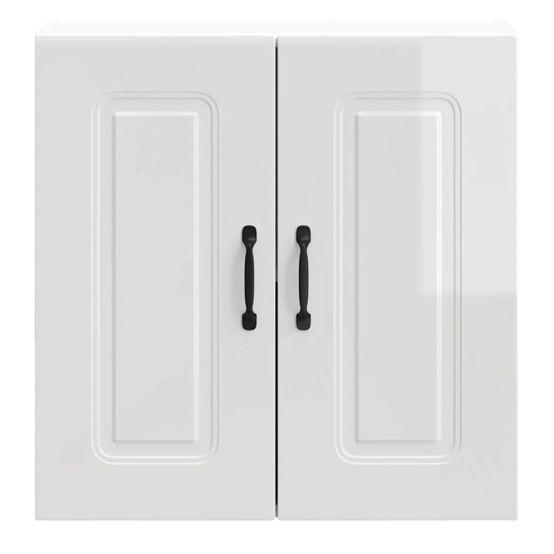 Armoire murale de cuisine vidaXL, H 23,6 po x l 23,6 po x P 12,2 po, Blanc très luisant