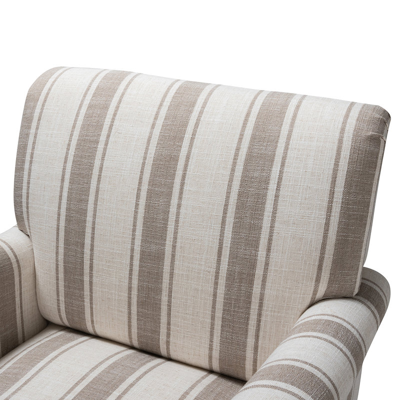 Fauteuil Ariana, Rayure brun clair