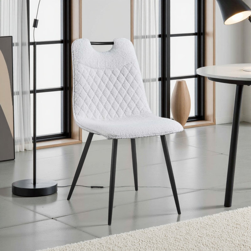 Duneany 47.5cm H Tufted Upholstered Side Chair, White