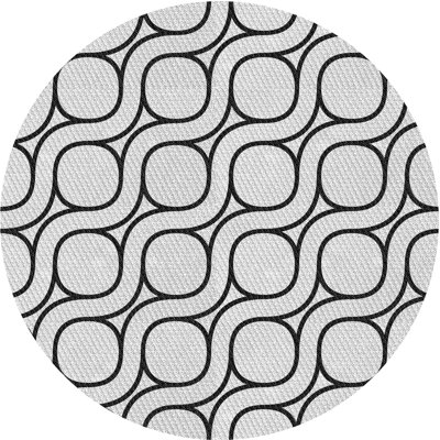 Tapis gris/noir tissé à la machine